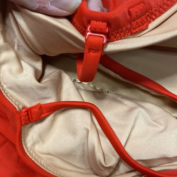 NWT J.Crew Ruched sweetheart one-piece in red size 22 - Picture 8 of 8